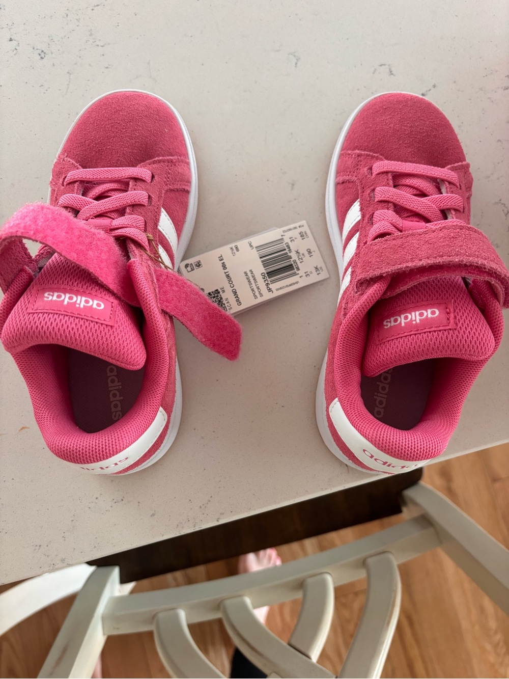 adidas Kids Pink Suede & Mesh Low-Top Sneakers